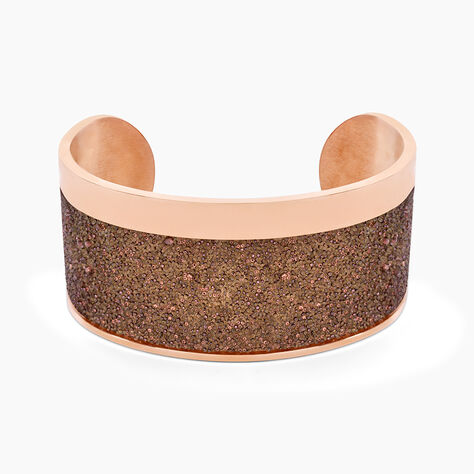 Bracelet Manchette Ouvert Acier Rose Carron - Bracelets manchettes Femme | Histoire d&rsquo;Or