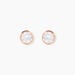 Boucles D'oreilles Puces Elda Serti Clos Or Rose Oxyde De Zirconium - Clous d'oreilles Femme | Histoire d’Or