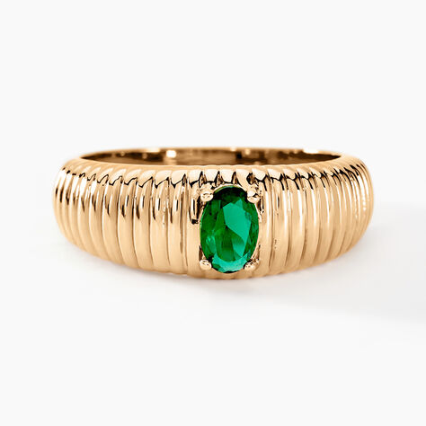 Bague Dune Plaqué Or Doré Verre - Bagues avec pierre Femme | Histoire d’Or