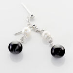Boucles D'oreilles Pendantes Lucia Cera Argent Blanc Perle De Culture - Boucles d'oreilles fantaisie Femme | Histoire d&rsquo;Or