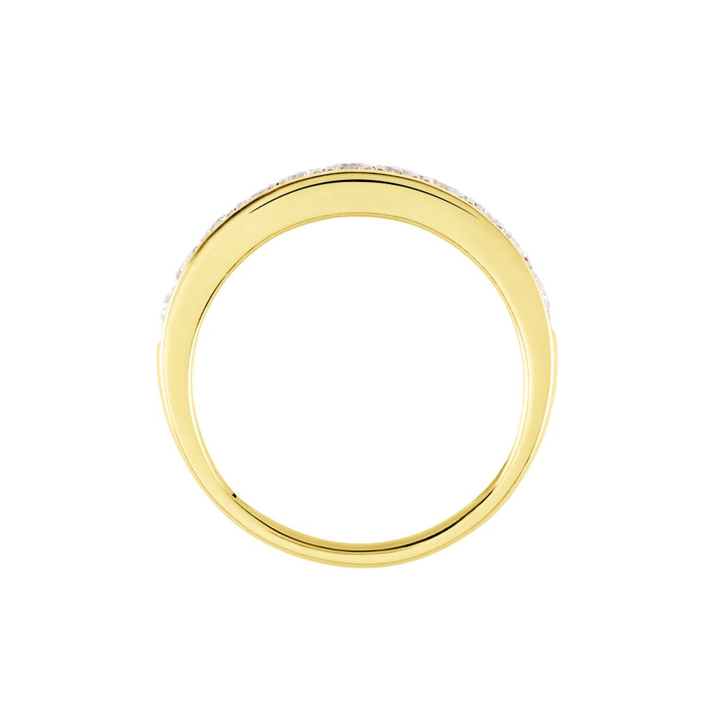Demi-alliance Or Jaune Valentine Diamants Synthetique - Bijoux avec pierres Femme | Histoire d&rsquo;Or