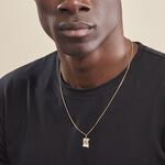 Pendentif Vierge A L'enfant Parchemin Or Jaune - Pendentifs Bapt&ecirc;me Famille | Histoire d&rsquo;Or