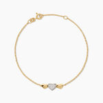 Bracelet Minie Argent Dor&eacute; A L'Or 750/1000 Oxyde De Zirconium - F&ecirc;te des m&egrave;res Femme | Histoire d&rsquo;Or