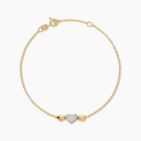 Bracelet Minie Argent Dor&eacute; A L'Or 750/1000 Oxyde De Zirconium - F&ecirc;te des m&egrave;res Femme | Histoire d&rsquo;Or
