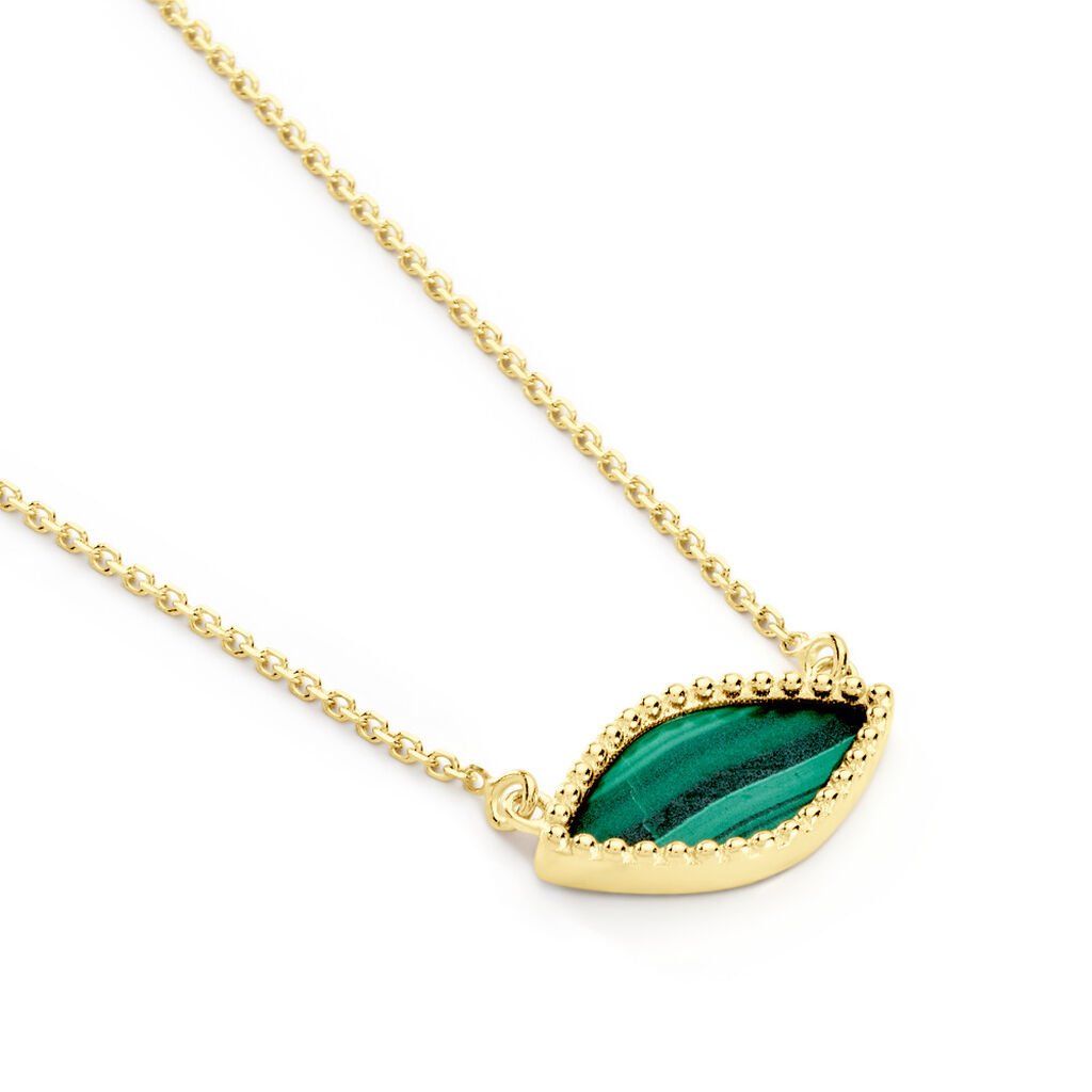 Collier Silma Or Jaune Malachite - Colliers Femme | Histoire d&rsquo;Or