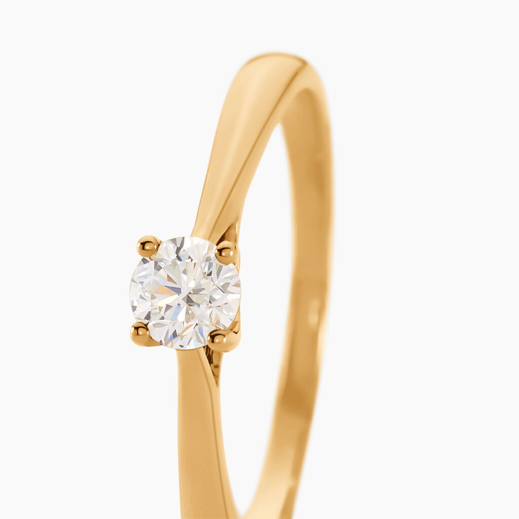 Bague Solitaire Aphrodite Or Jaune Diamant - Bagues solitaires Femme | Histoire d’Or