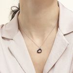 Collier Elodie Argent Blanc Oxyde De Zirconium Et C&eacute;ramique - Colliers fantaisie Femme | Histoire d&rsquo;Or