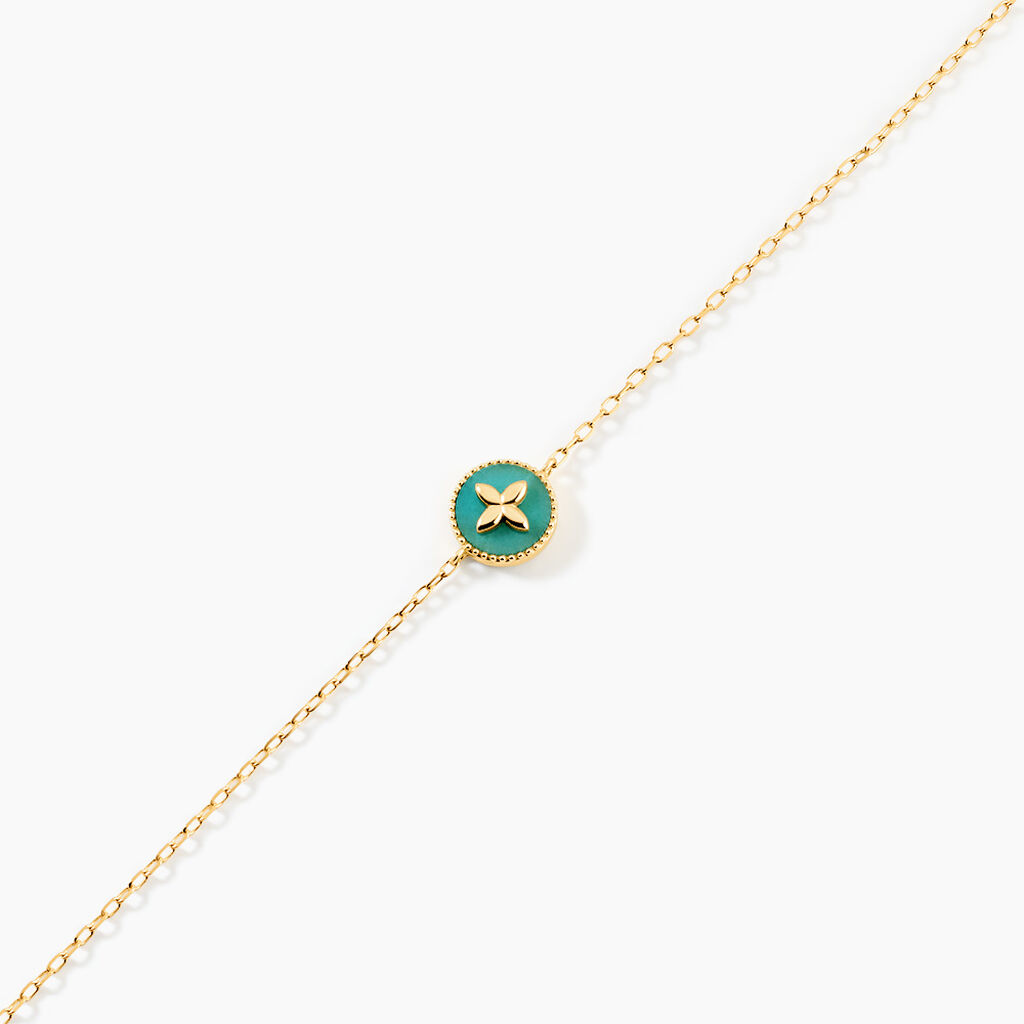 Bracelet Lucky Gems Or Jaune Amazonite - Bracelets Femme | Histoire d&rsquo;Or