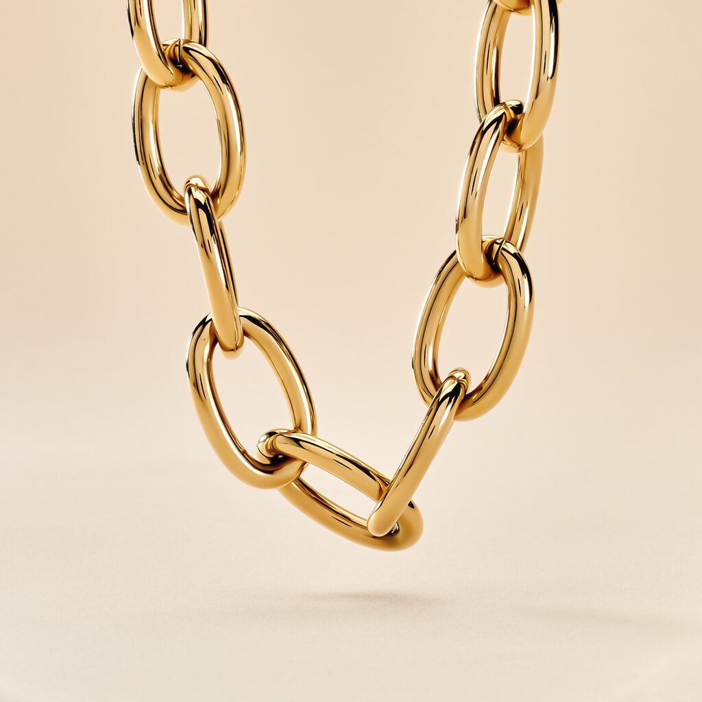 Collier Hennie Acier Dor&eacute; - Colliers fantaisie Femme | Histoire d&rsquo;Or