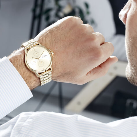 Montre Hugo Focus Champagne - Montres Homme | Histoire d’Or