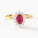 Bague Vladimir Or Jaune Rubis Diamants - Bagues solitaires Femme | Histoire d’Or
