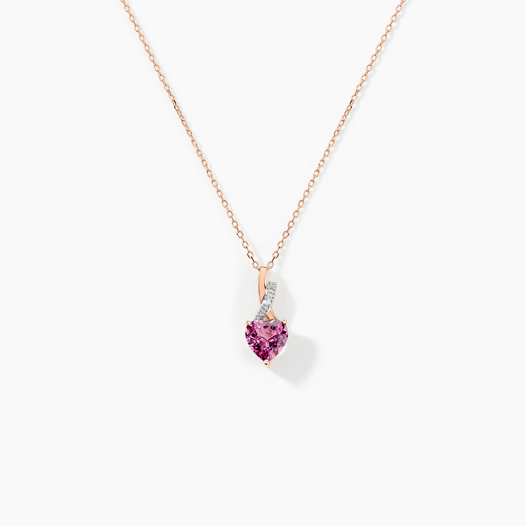 Collier Or Rose Clothilde Rhodolite - Colliers Femme | Histoire d&rsquo;Or