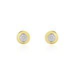 Boucles D'oreilles Puces Or Jaune Laurissa Diamants - Clous d'oreilles Femme | Histoire d&rsquo;Or
