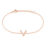 Bracelet Nollia Argent Rose Oxyde De Zirconium - Bracelets Femme | Histoire d&rsquo;Or