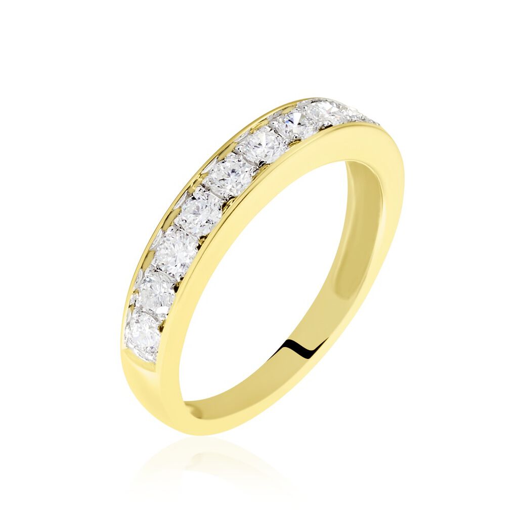 Demi-alliance Or Jaune Valentine Diamants Synthetique - Alliances Femme | Histoire d’Or
