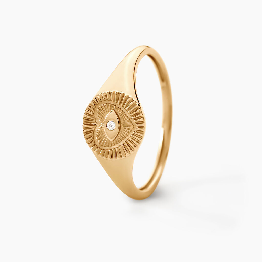 Chevali&egrave;re Damianus Or Jaune Diamant - Bagues solitaires Femme | Histoire d&rsquo;Or