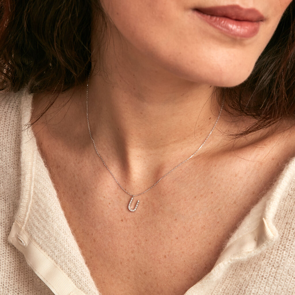 Collier Oran Or Blanc Diamant - Colliers Femme | Histoire d’Or