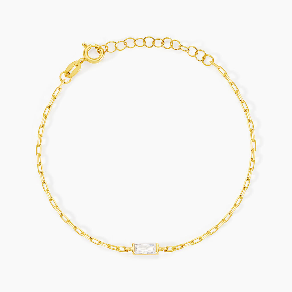 Bracelet Nigelle Argent Jaune Oxyde De Zirconium - Bracelets Femme | Histoire d&rsquo;Or