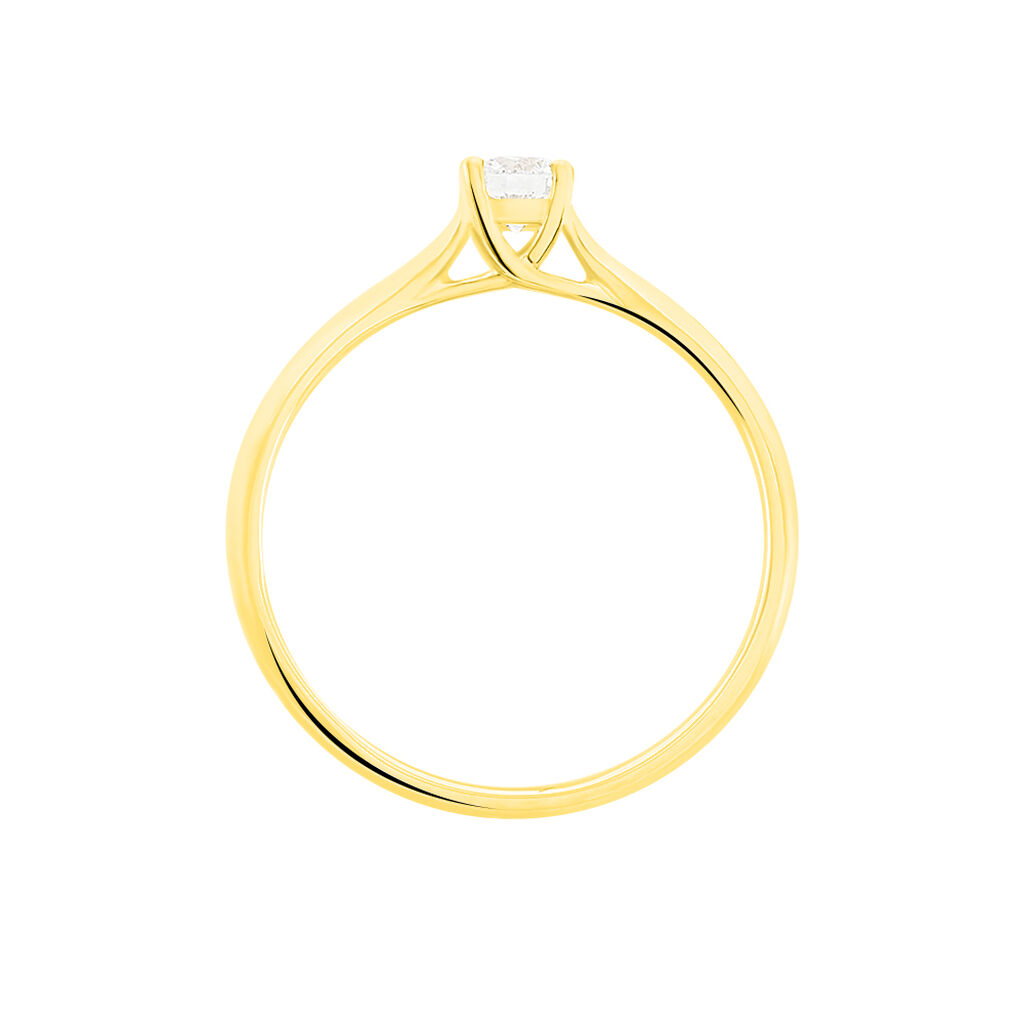 Bague Solitaire Victoria Or Jaune Diamant - Bagues solitaires Femme | Histoire d&rsquo;Or