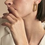 Boucles D'oreilles Puces Oren Acier Dor&eacute; - Boucles d'oreilles fantaisie Femme | Histoire d&rsquo;Or