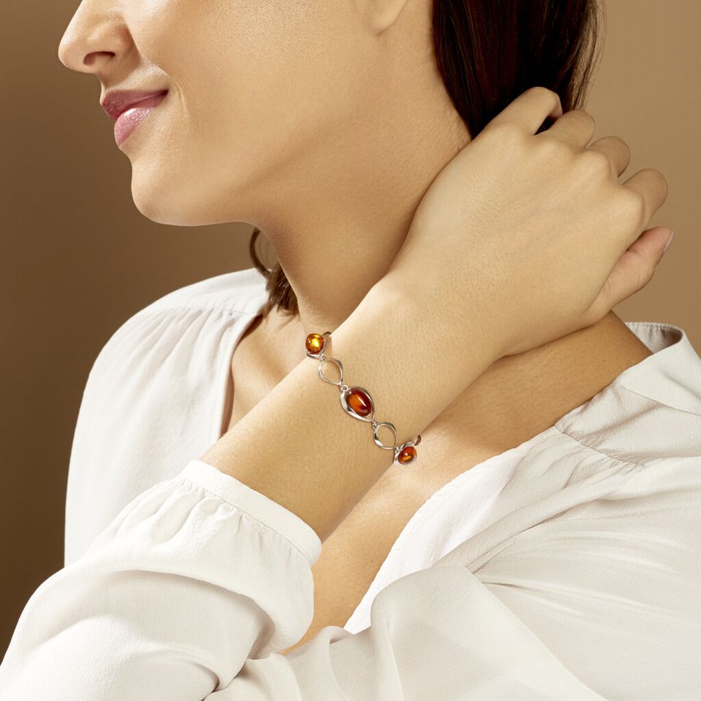 Bracelet Argent Blanc Aida Ambre - Bracelets Femme | Histoire d’Or