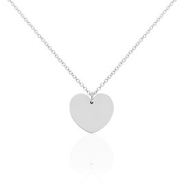 Collier Ylla Argent Blanc - Colliers Coeur Femme | Histoire d’Or