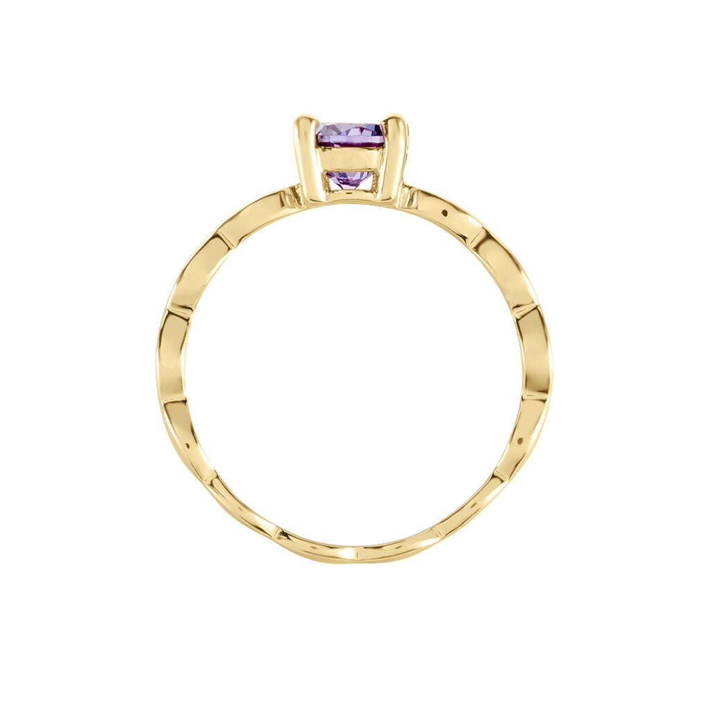 Bague Kurt Plaqu&eacute; Or Jaune Oxyde De Zirconium - Bagues solitaires Femme | Histoire d&rsquo;Or