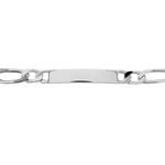 Bracelet Identit&eacute; Anilo Maille Alternee 1/1 Argent Blanc - Gourmettes Homme | Histoire d&rsquo;Or