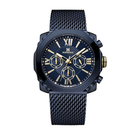 Montre Montignac Octagon Bleu - Montres chronographes Homme | Histoire d&rsquo;Or