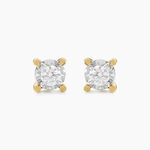 Boucles D'oreilles Puces Diamotion Or Jaune Diamant - Clous d'oreilles Femme | Histoire d&rsquo;Or