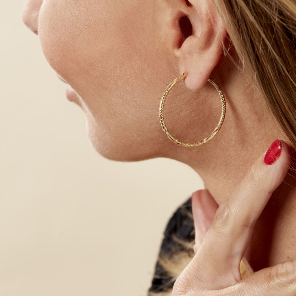 Créoles Ulrica Or Jaune - Boucles d'oreilles créoles Femme | Histoire d’Or