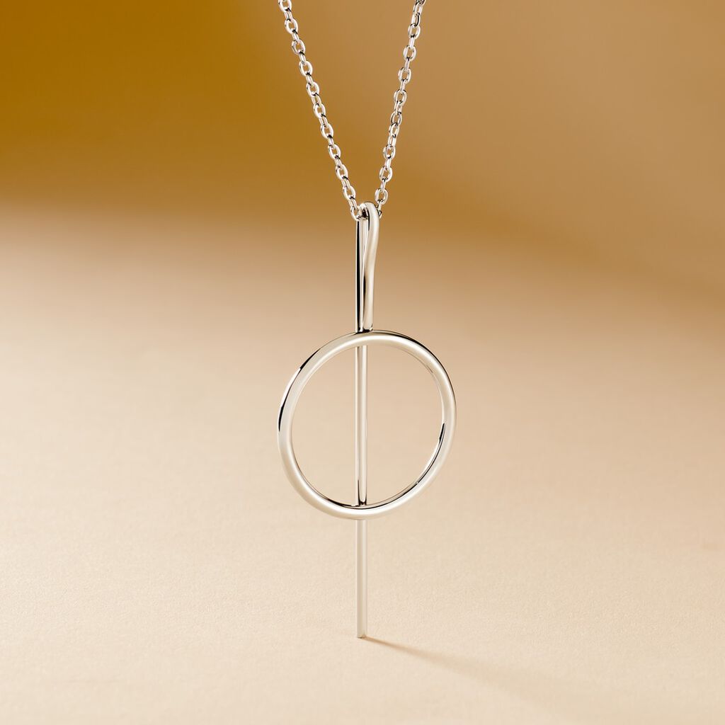 Collier Sautoir Timie Acier Blanc - Sautoirs Femme | Histoire d&rsquo;Or