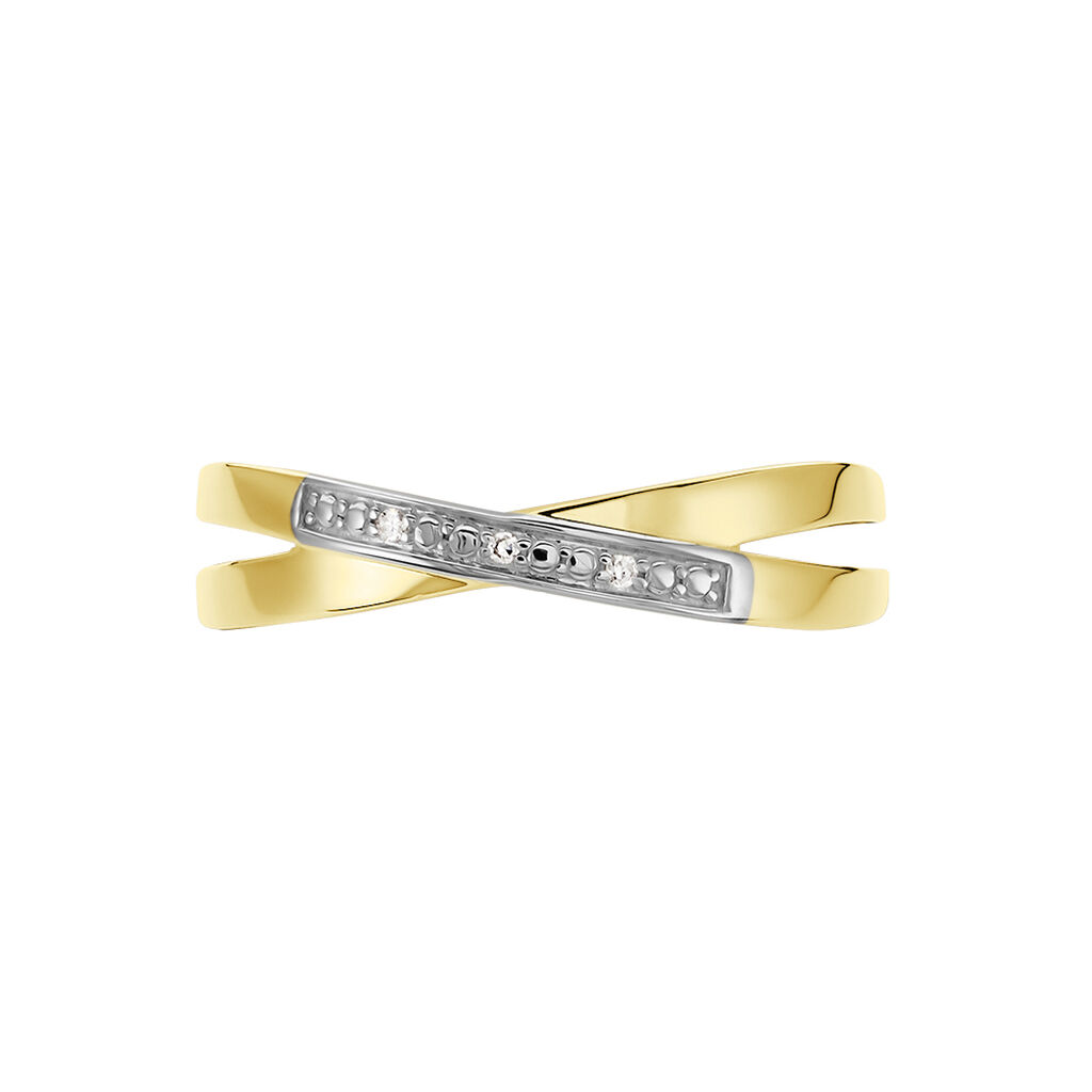 Bague Renda Or Jaune Diamant - Bagues avec pierre Femme | Histoire d’Or