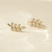 Boucles D'oreilles Puces Ael Or Jaune Oxyde De Zirconium - Clous d'oreilles Femme | Histoire d’Or