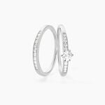 Bague Solitaire Maella Argent Blanc Oxyde De Zirconium - Bagues solitaires Femme | Histoire d&rsquo;Or