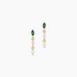 Boucles D'Oreilles Pendantes Amazone Plaqu&eacute; Or Jaune Oxyde De Zirconium - Boucles d'oreilles fantaisie Femme | Histoire d&rsquo;Or