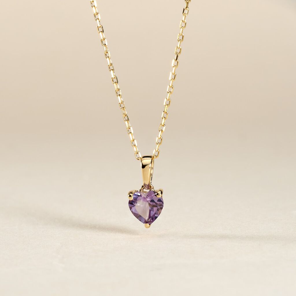 Pendentif Miyah Or Jaune Amethyste - Pendentifs Femme | Histoire d&rsquo;Or