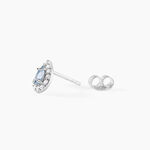 Boucles D'oreilles Puces Argent Blanc Tania Oxydes De Zirconium - Boucles d'oreilles fantaisie Femme | Histoire d&rsquo;Or