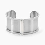 Bracelet Jonc Melvyna Acier Blanc Pierre De Synthese - Bracelets joncs Femme | Histoire d&rsquo;Or