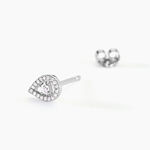 Boucles D'oreilles Puces Domitia Or Blanc Diamant - Clous d'oreilles Femme | Histoire d&rsquo;Or