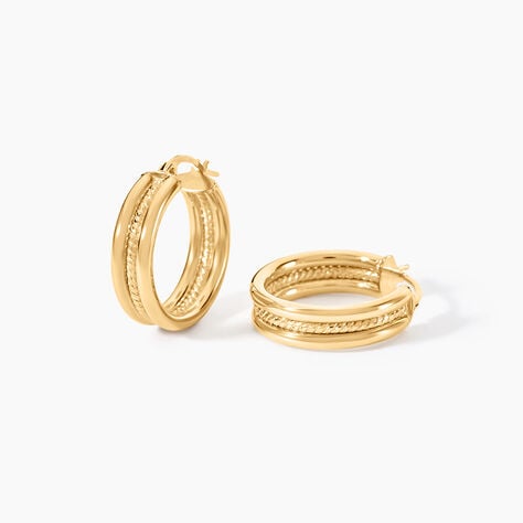 Cr&eacute;oles Dionysios Or Jaune - Boucles d'oreilles cr&eacute;oles Femme | Histoire d&rsquo;Or