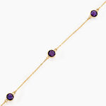 Bracelet Cressida Or Jaune Amethyste Violet - Bracelets Femme | Histoire d&rsquo;Or