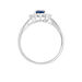 Bague Vladimir Or Blanc Saphir Et Diamant - Bagues solitaires Femme | Histoire d’Or