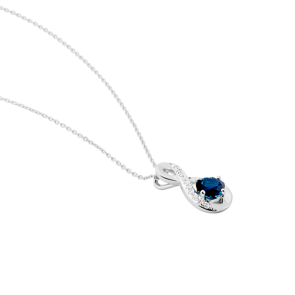 Collier Augusta Or Blanc Topaze Et Oxyde De Zirconium - Colliers Femme | Histoire d’Or