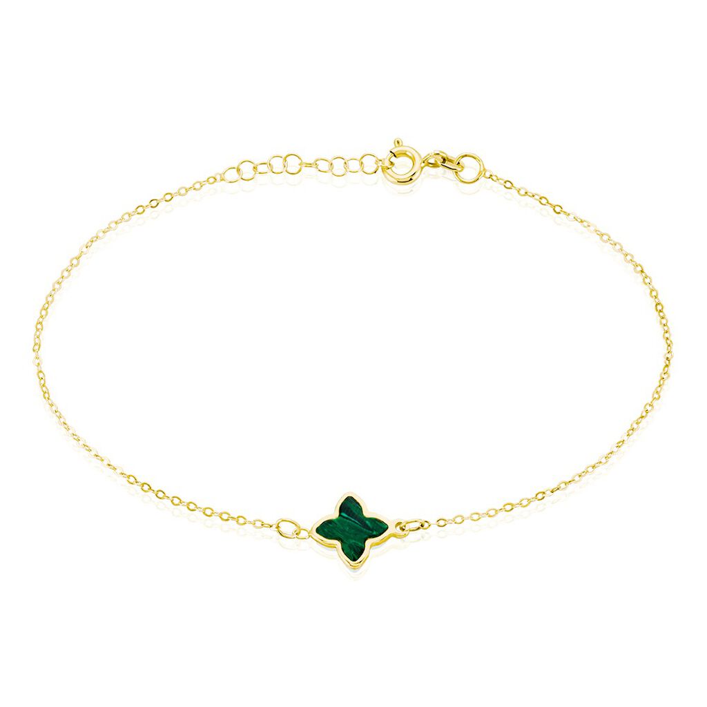 Bracelet Marvella Or Jaune Malachite - Bracelets Femme | Histoire d’Or