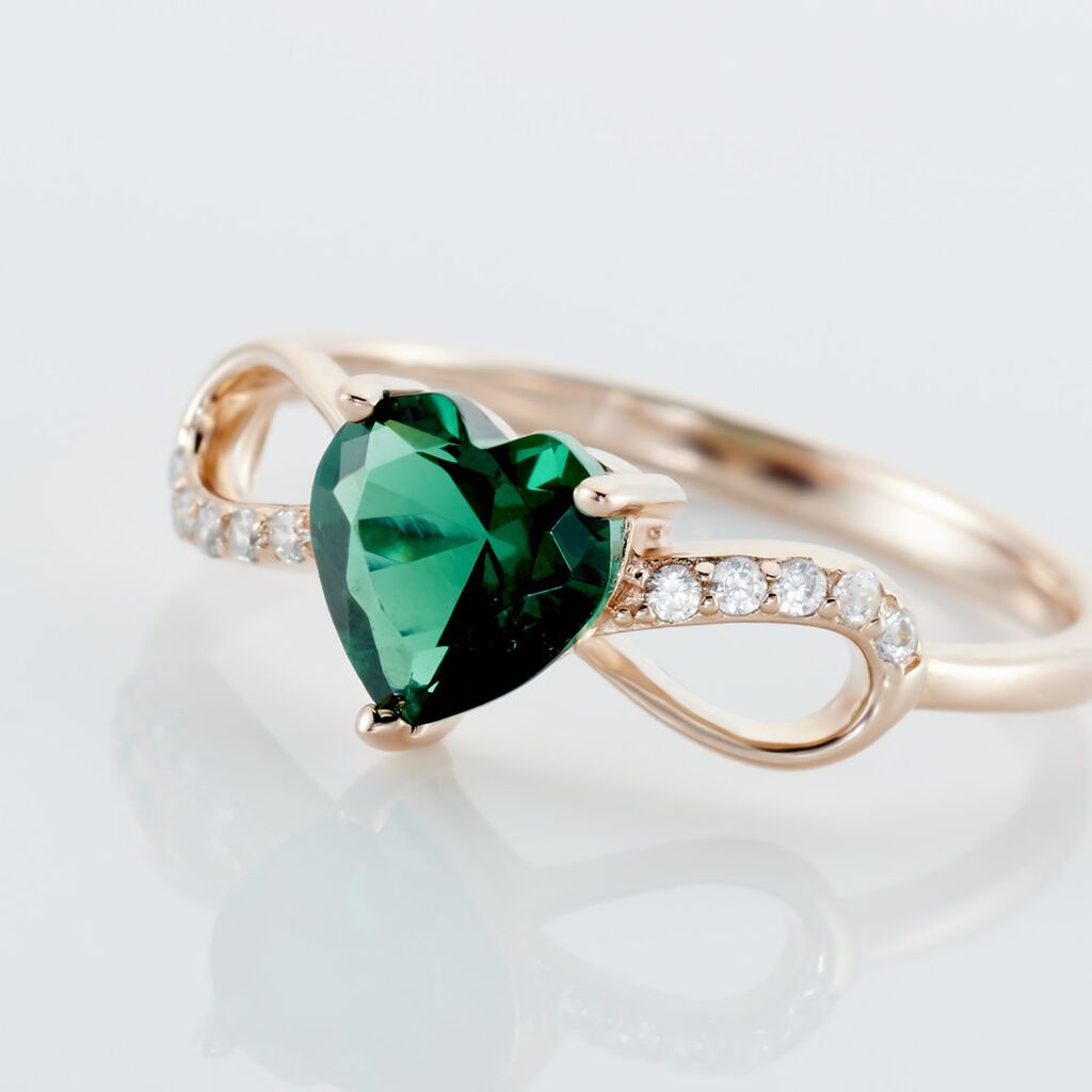 Bague Argent Rose Atieno Oxyde De Zirconium - Bagues solitaires Femme | Histoire d’Or