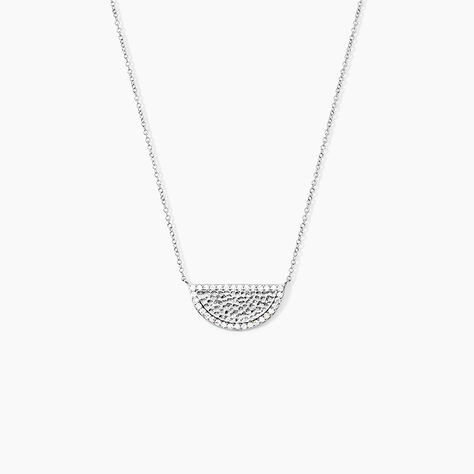 Collier Argent Brieuc Oxyde - Bijoux Lune Femme | Histoire d&rsquo;Or
