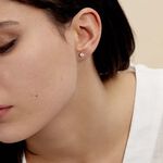 Boucles D'oreilles Puces Petrine Argent Blanc Oxyde De Zirconium - Boucles d'oreilles fantaisie Femme | Histoire d&rsquo;Or