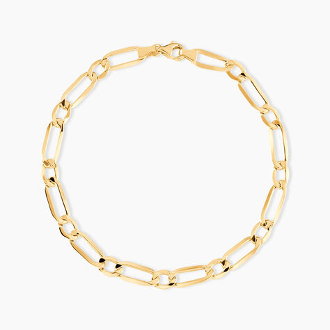 Bracelet Ophelio Maille Alternee 1/1 Or Jaune - Bracelets cha&icirc;ne Homme | Histoire d&rsquo;Or