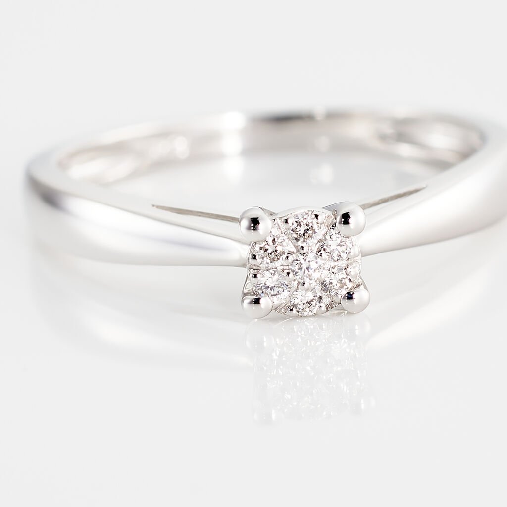 Bague Solitaire Artemis Or Blanc Diamant - Bagues solitaires Femme | Histoire d&rsquo;Or